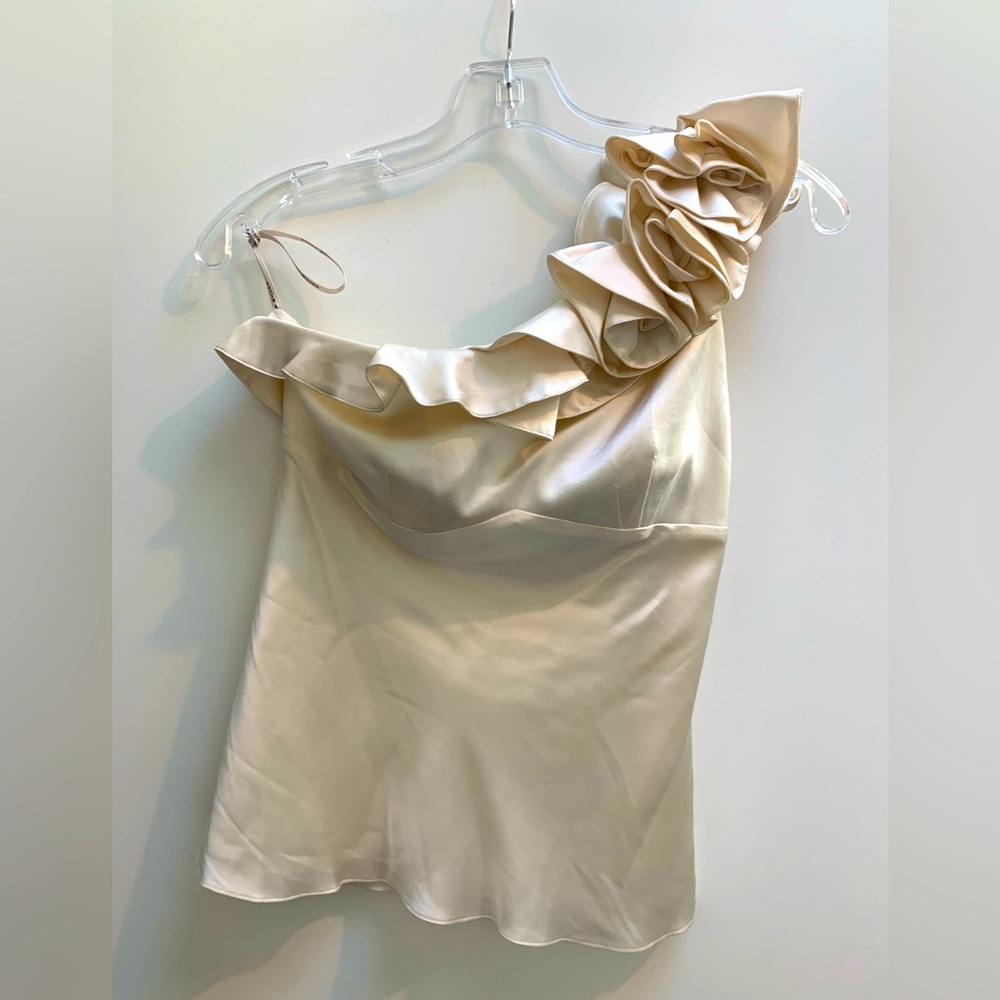One shoulder flower-rose top by Karen Millen England
